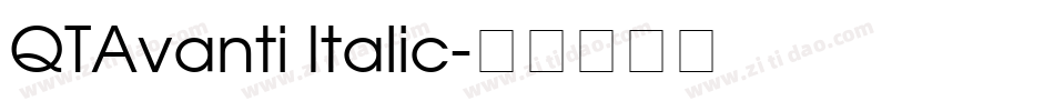 QTAvanti Italic字体转换